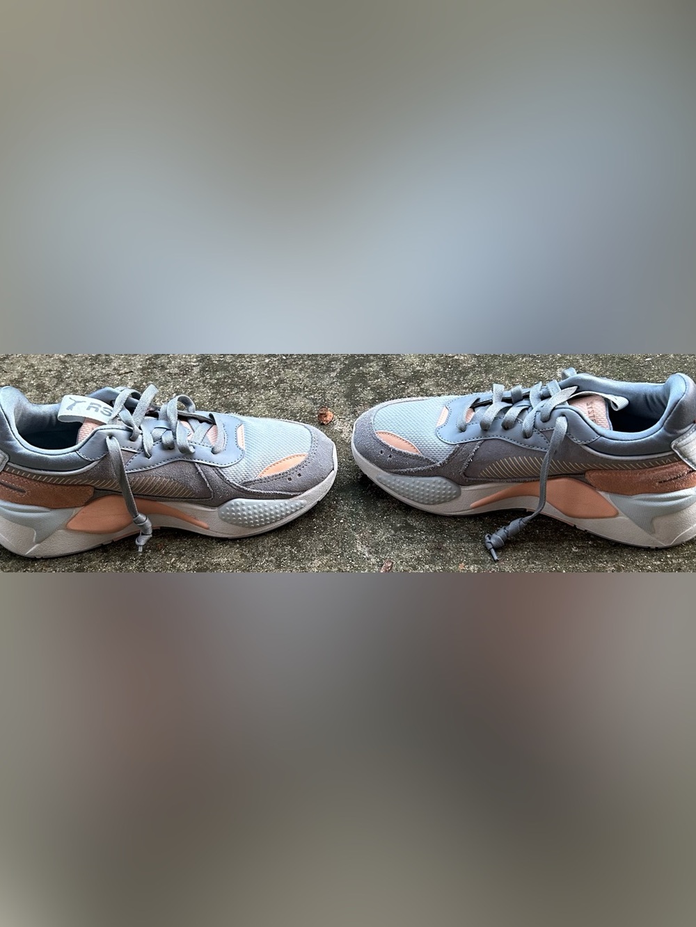 Puma Gray and Pale Pink Women's Athletic Sneakers